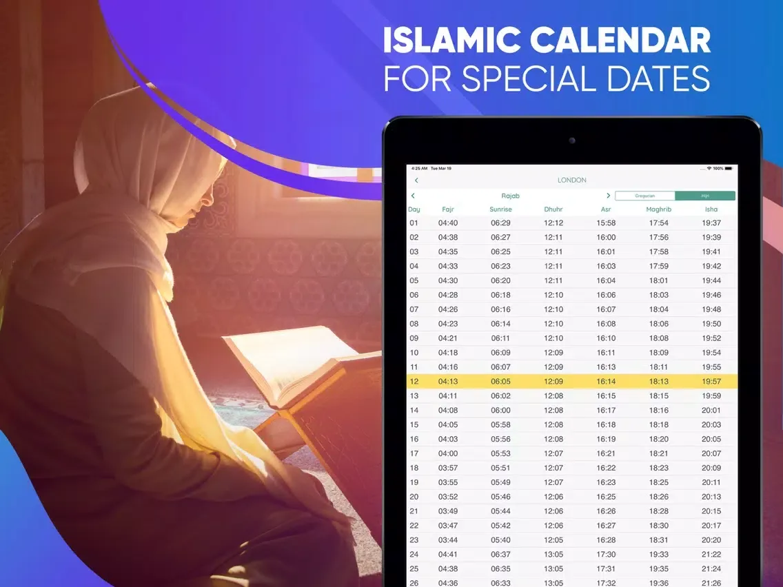 Capturas de pantalla de Prayer Times Pro - Qibla, Azan iPad 