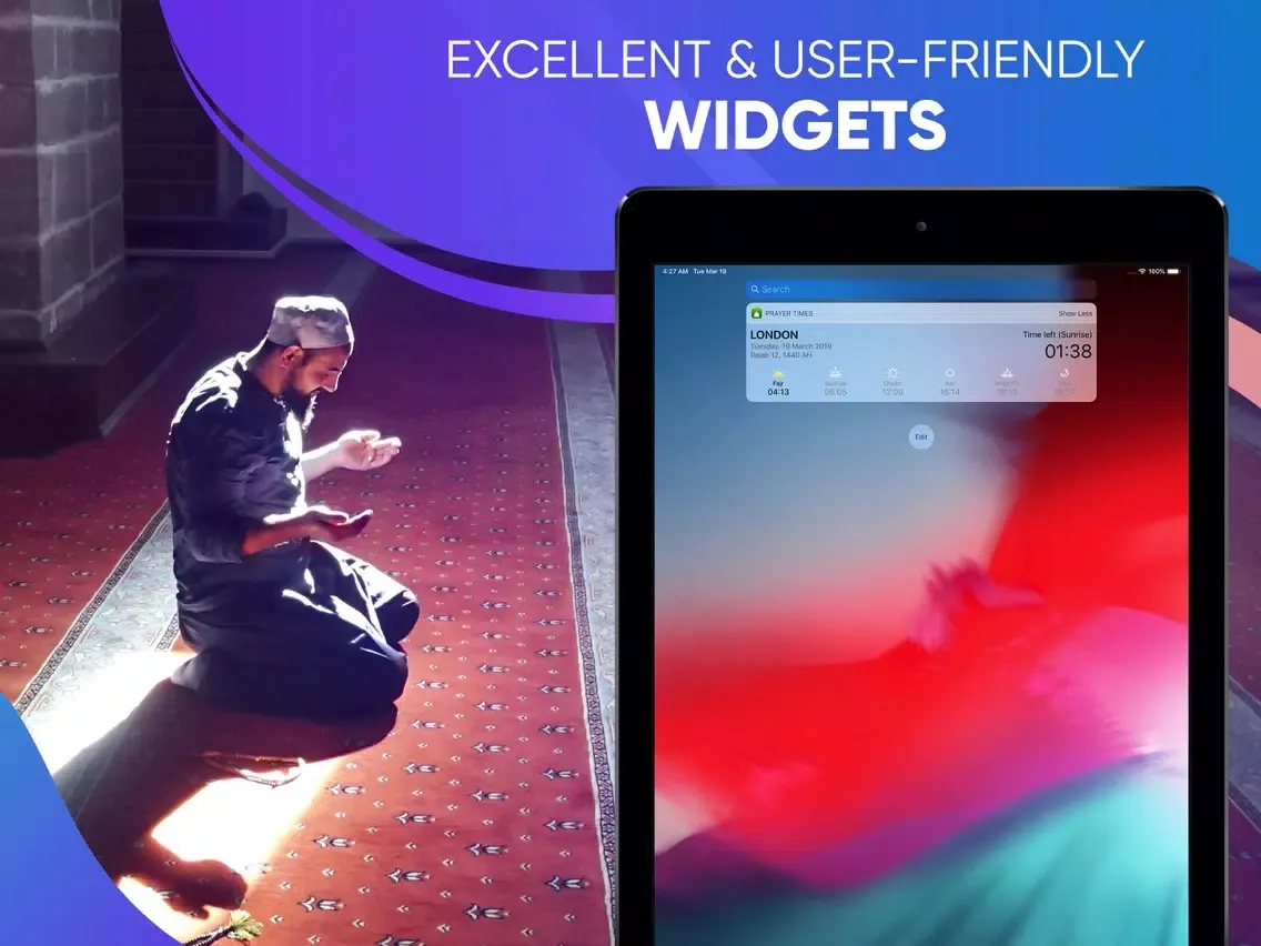 Capturas de pantalla de Prayer Times Pro - Qibla, Azan iPad 