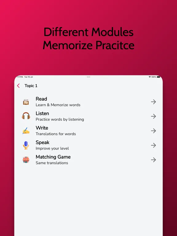 Capturas de tela do French Learning - Beginners iPad 