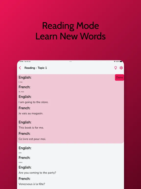 Capturas de tela do French Learning - Beginners iPad 