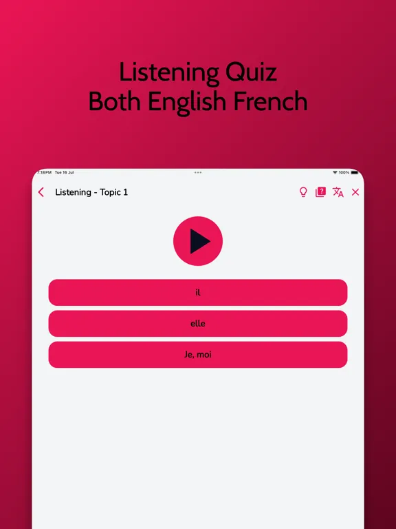 Capturas de tela do French Learning - Beginners iPad 