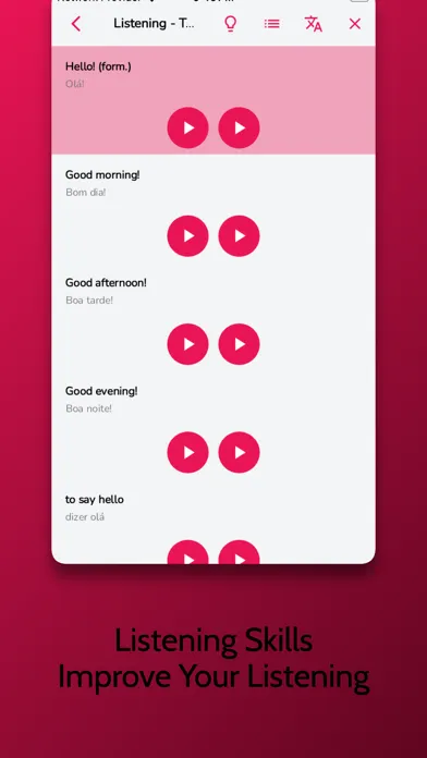 Portuguese Learning Beginners Screenshots