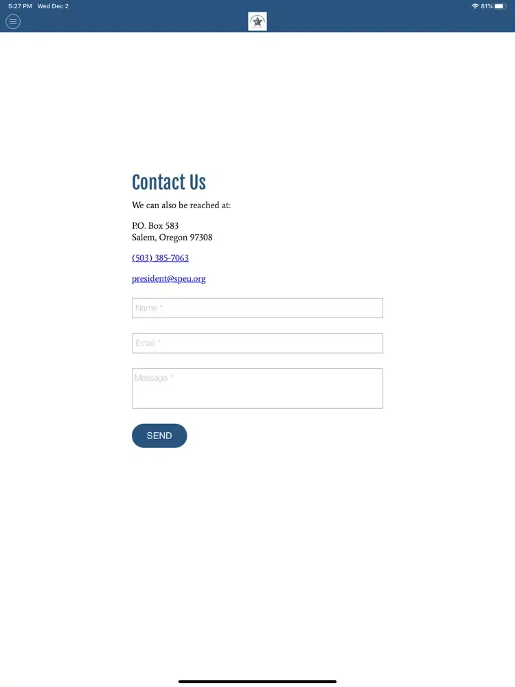 Salem Police Employees Union iPad  স্ক্রিনশট