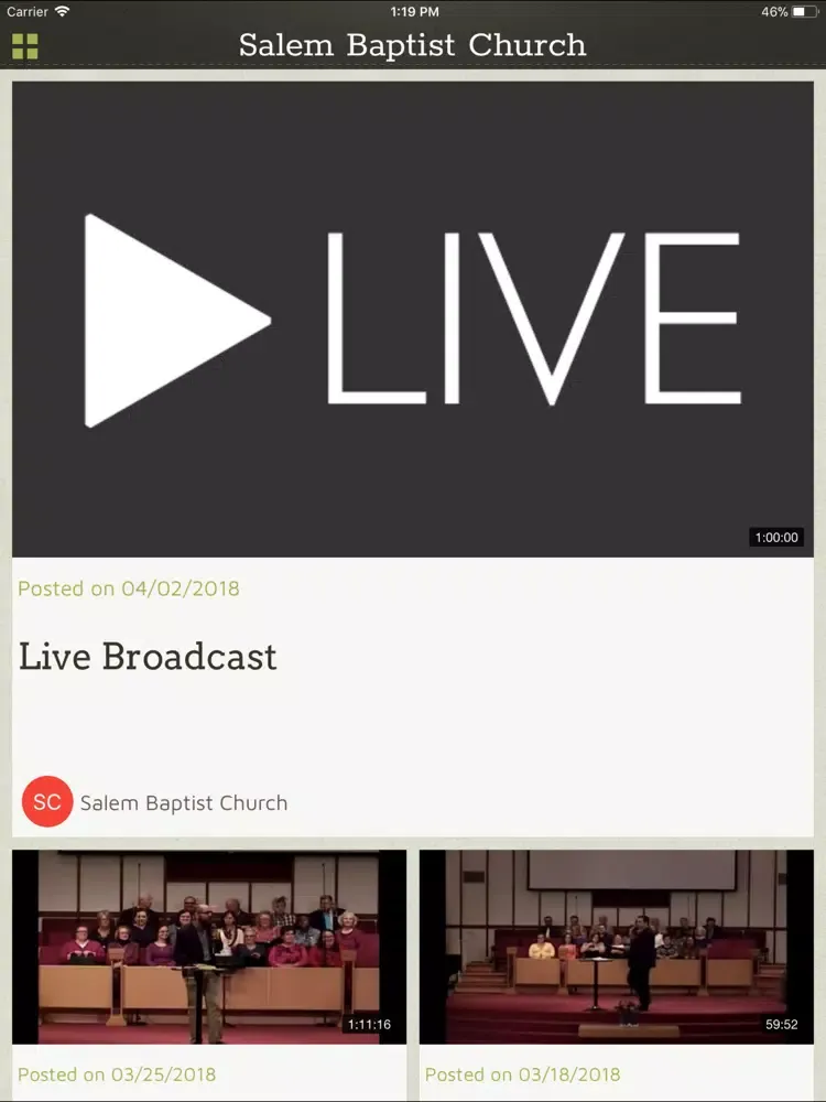 Salem Baptist | Winston-Salem iPad  Screenshots