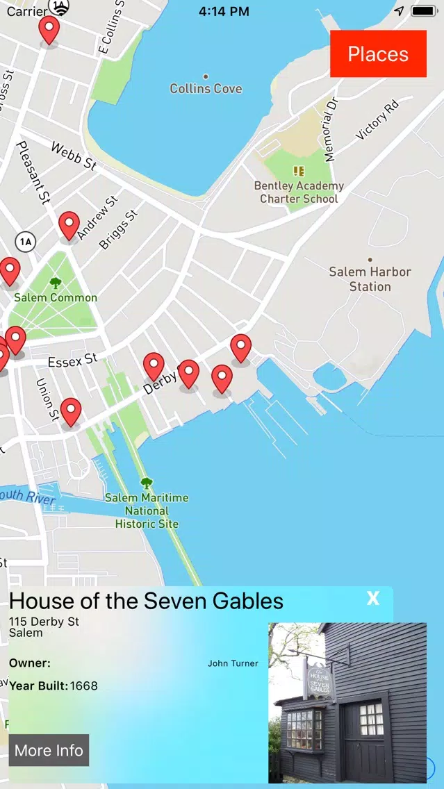 Ảnh chụp màn hình của Salem Ghost Map
