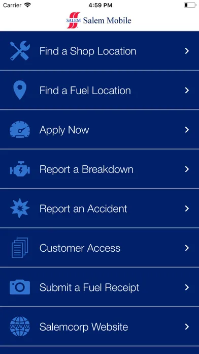 Ảnh chụp màn hình của Salem Mobile