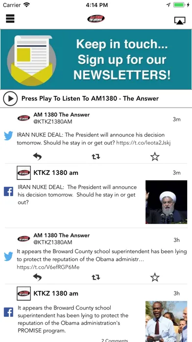 AM 1380 The Answer Screenshots