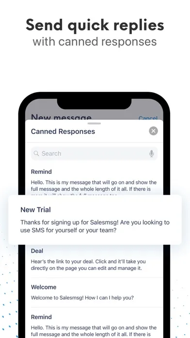 Zrzuty ekranu Salesmsg - Business Texting