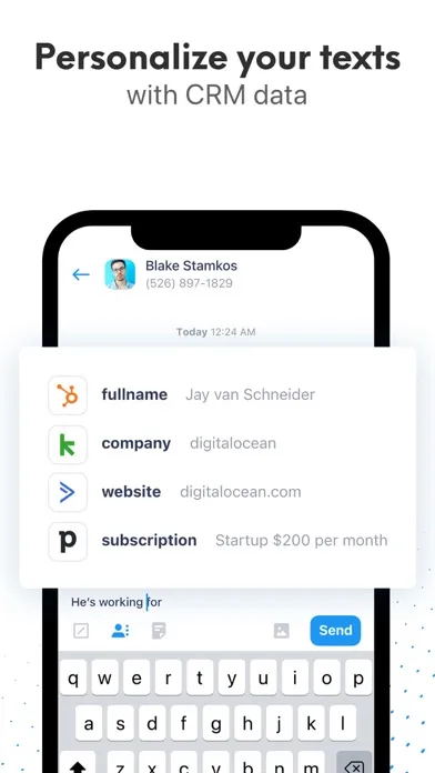 Zrzuty ekranu Salesmsg - Business Texting