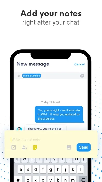 Zrzuty ekranu Salesmsg - Business Texting