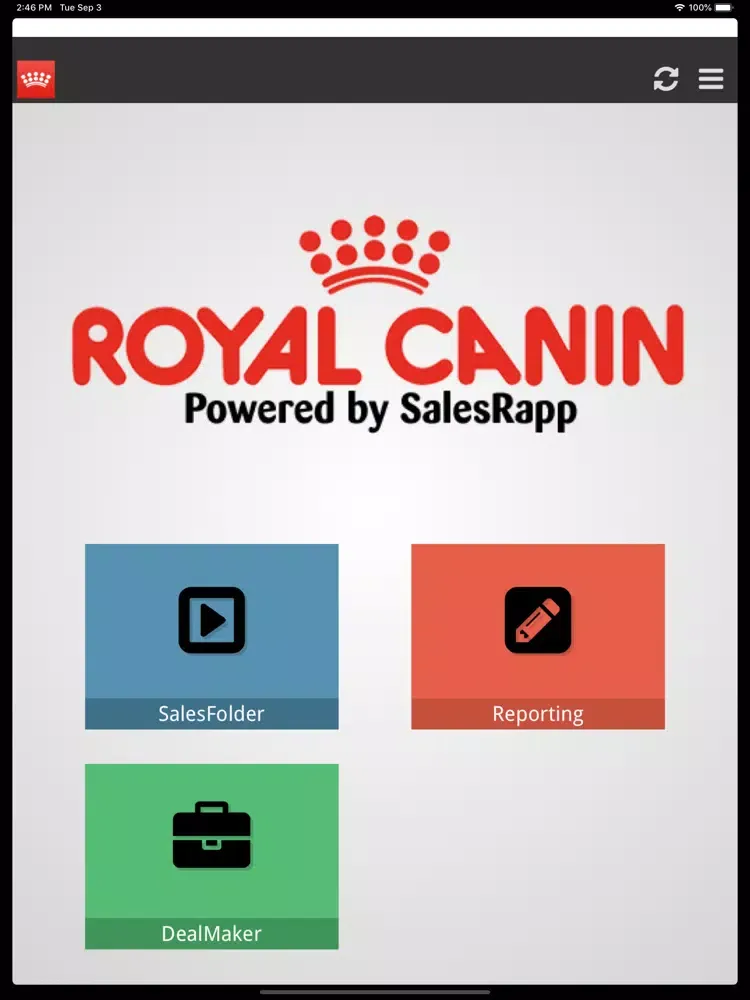Royal Canin SalesRapp iPad  スクリーンショット