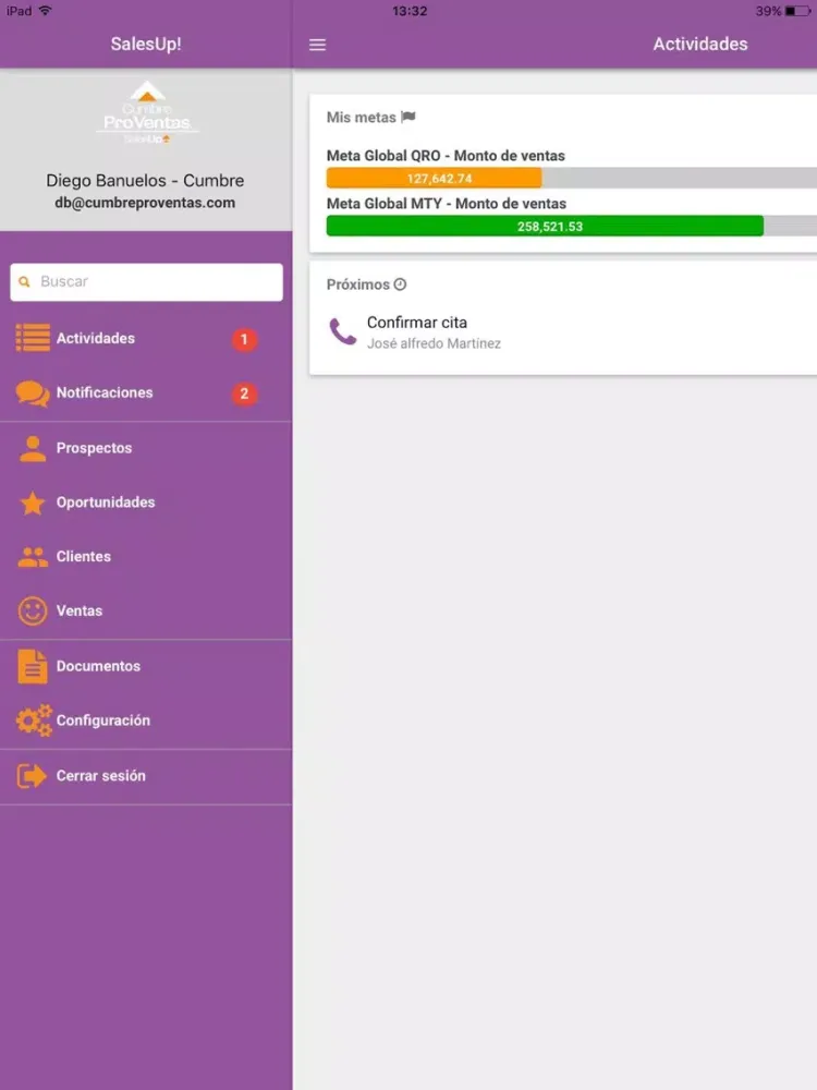 SalesUp! CRM iPad  স্ক্রিনশট