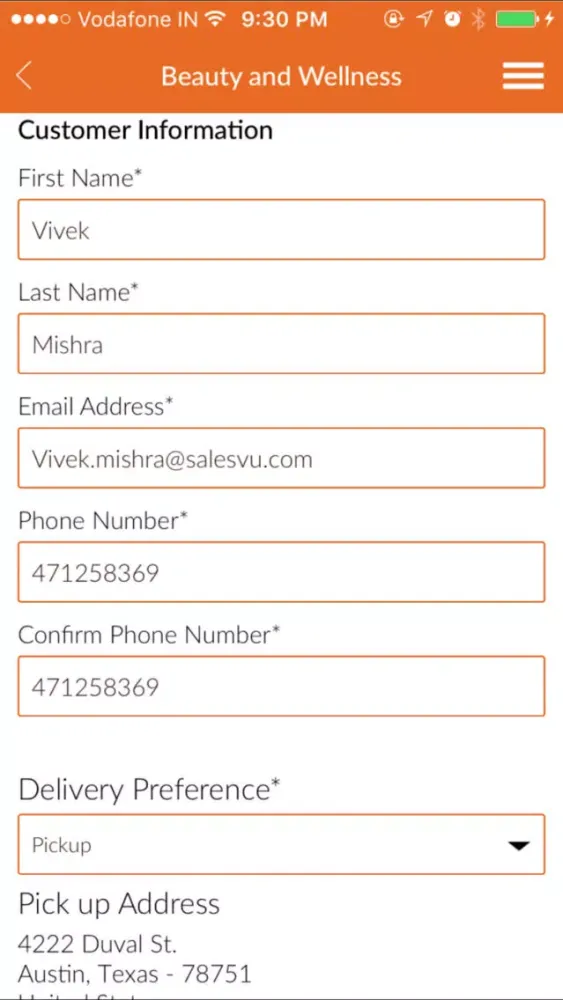 BrandedApp for Salon (SalesVu) Screenshots