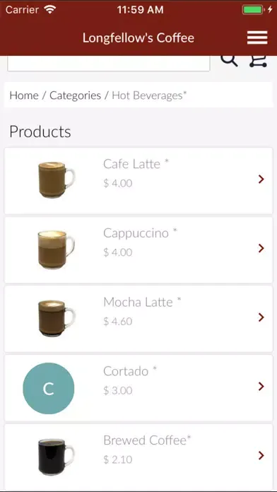 Longfellow's Coffee应用截图