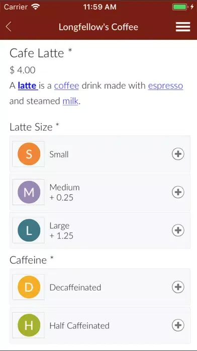 Longfellow's Coffee应用截图