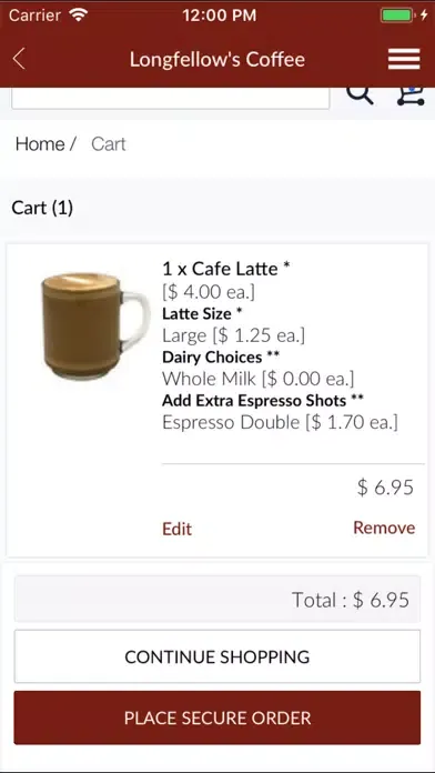 Longfellow's Coffee应用截图