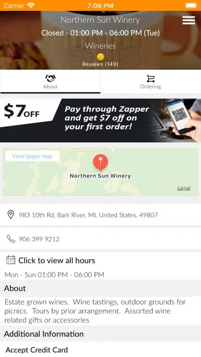 Capturas de pantalla de Northern Sun Winery
