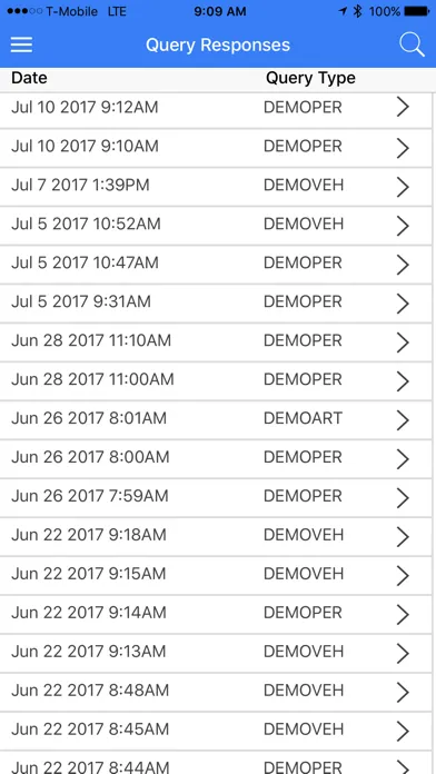 Voyager Query Screenshots