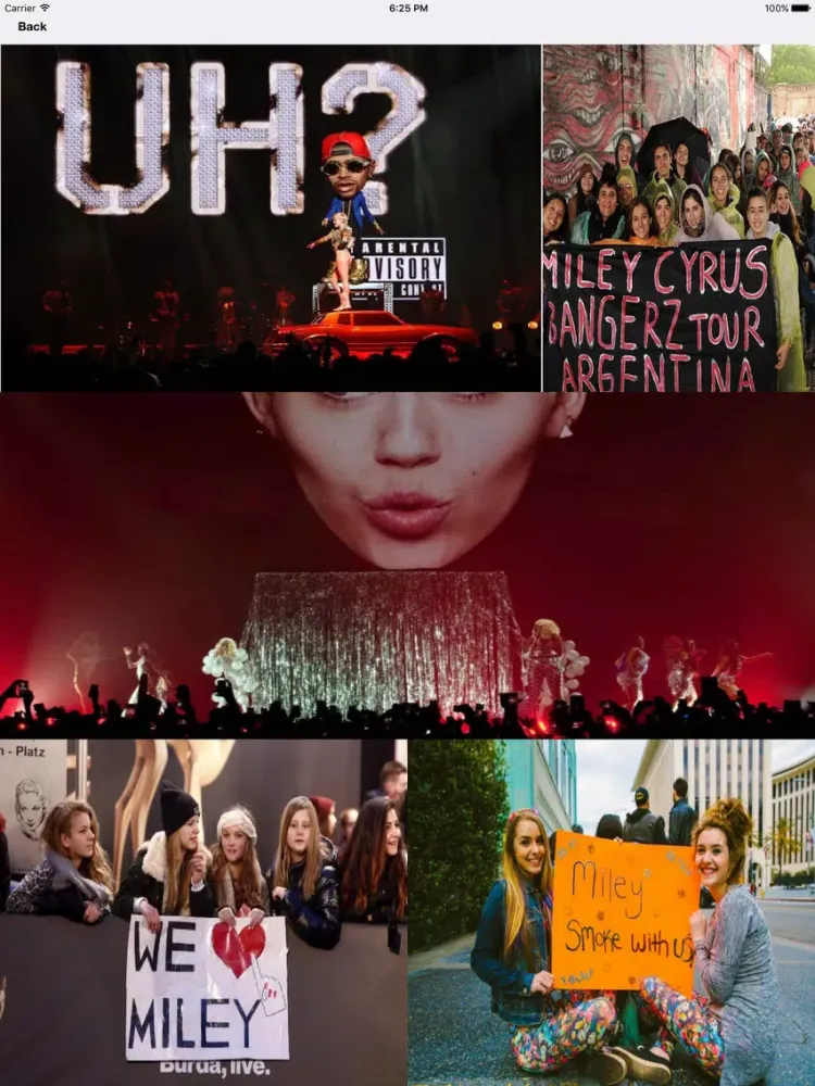 Photo Album App - Miley Cyrus Edition iPad  স্ক্রিনশট