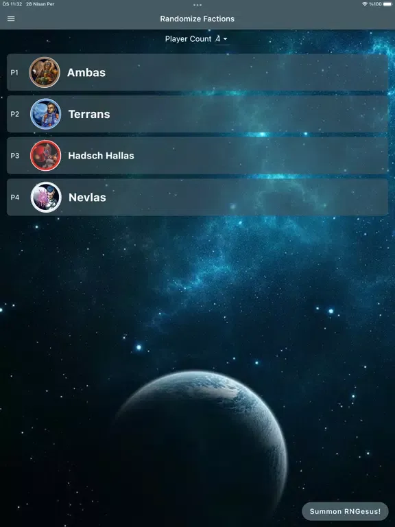 Gaia Project Randomizer iPad  Ekran Görüntüleri