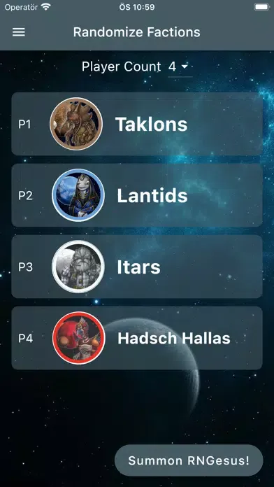 Gaia Project Randomizer Ekran Görüntüleri