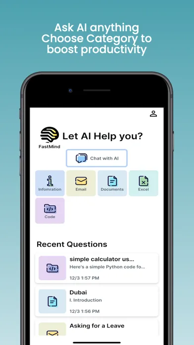 Скриншоты FastMind - AI Assistant