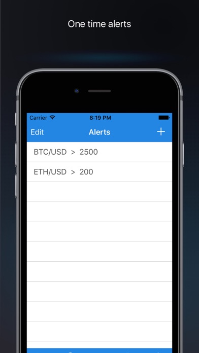 BTC bitcoin price alerts Screenshots