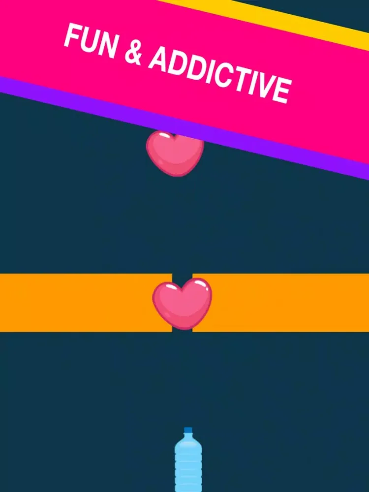 Flip Water Bottle Challenge Jump Collect Heart iPad  Screenshots