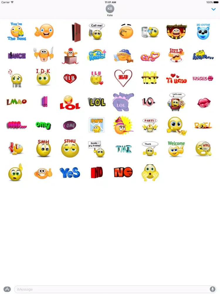 OMG Animated Stickers Pack iPad  スクリーンショット