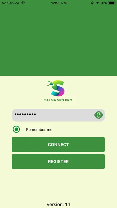 Tangkapan layar SALMA VPN PRO