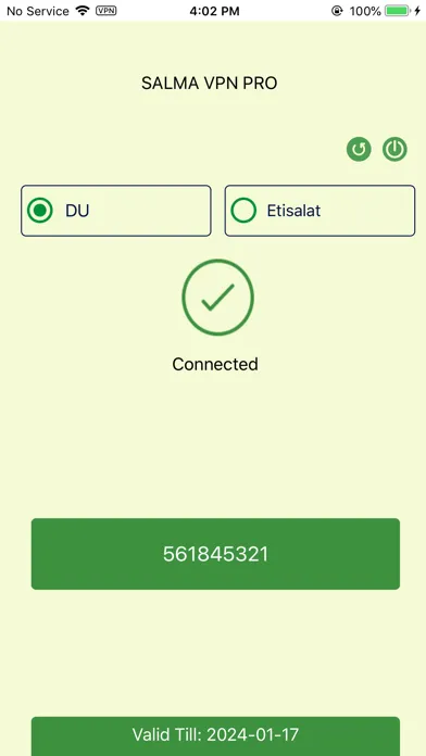 Tangkapan layar SALMA VPN PRO