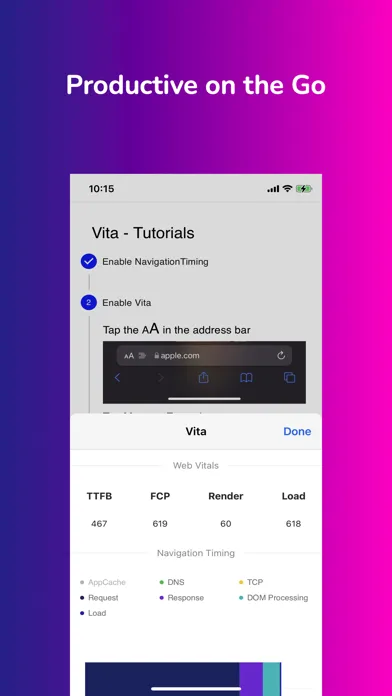 Vita - Web Vitals for Safari应用截图