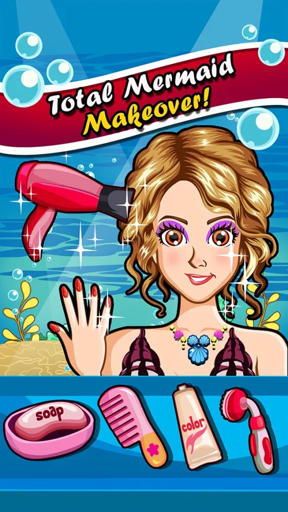 A Mermaid Princess Salon Spa Makeover - fun little nose & leg make up kids games for girls Screenshots