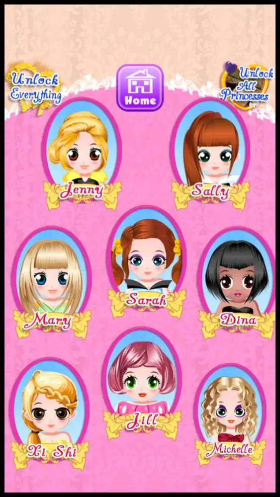 Capturas de pantalla de A Princess Hair & Nail Salon - little fashion spa & wedding makeover games for kids