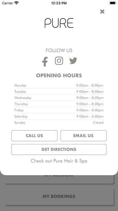 Tangkapan skrin Pure Hair & Spa