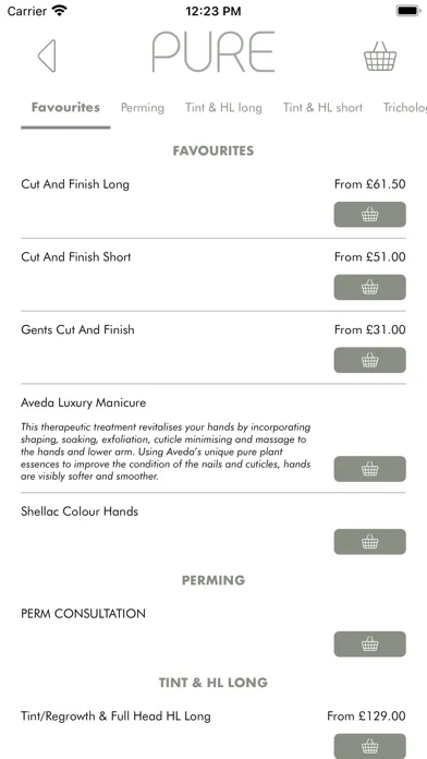 Tangkapan skrin Pure Hair & Spa