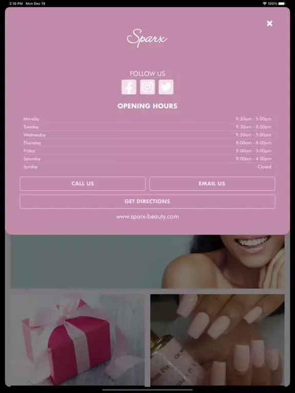 Sparx Beauty iPad  স্ক্রিনশট