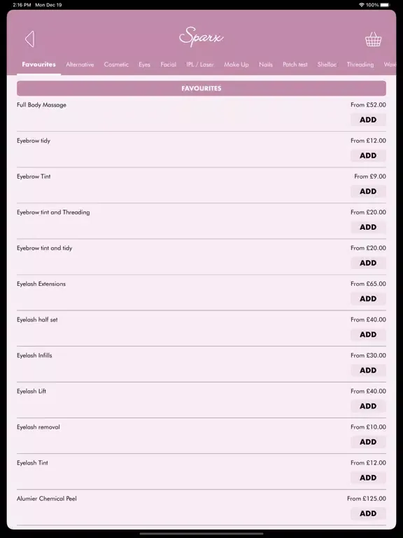 Sparx Beauty iPad  স্ক্রিনশট