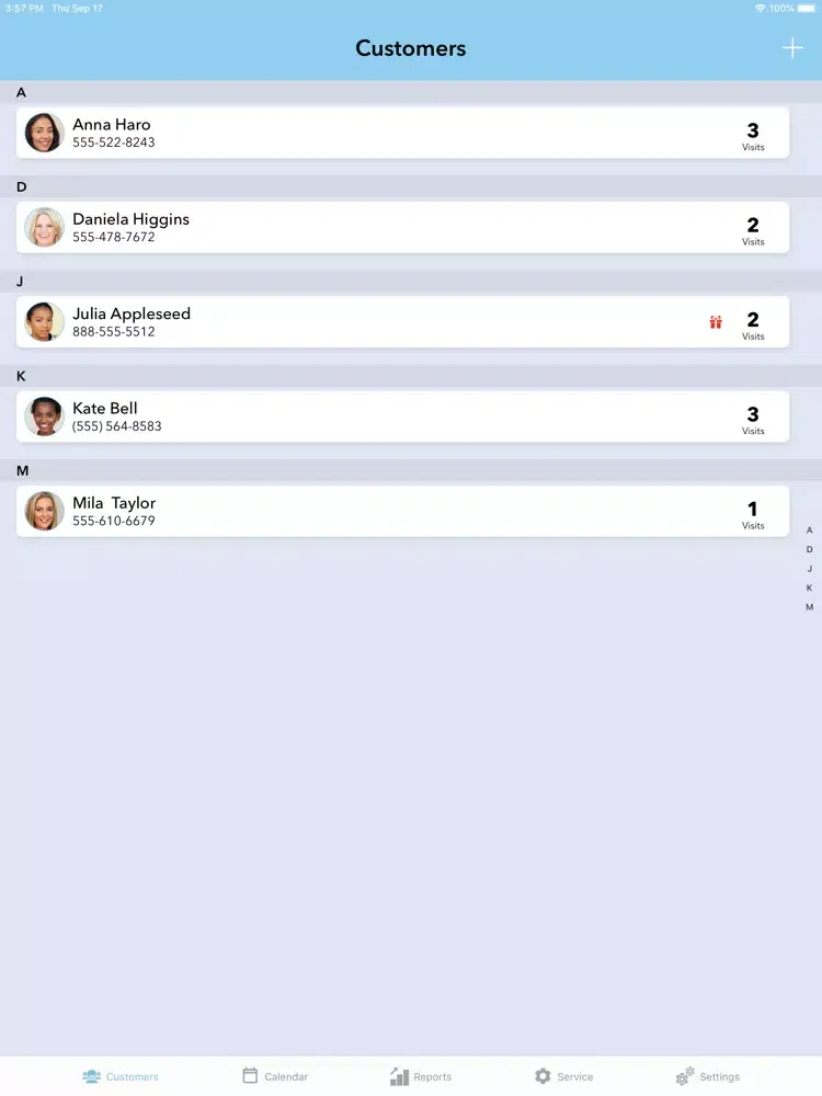 Booking customers iPad  سکرین شاٹس