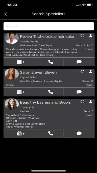 Ảnh chụp màn hình của Luxame Salon Suites