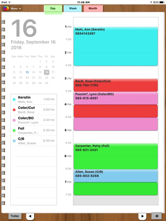 ภาพหน้าจอของ SalonOne iPad 