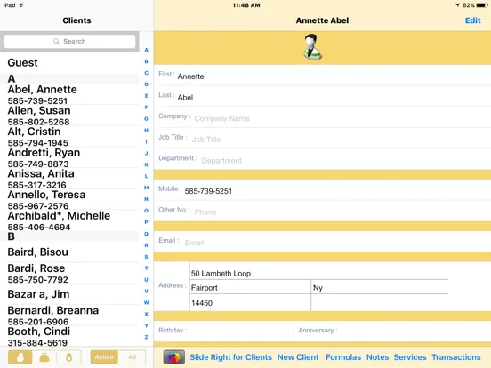 ภาพหน้าจอของ SalonOne iPad 