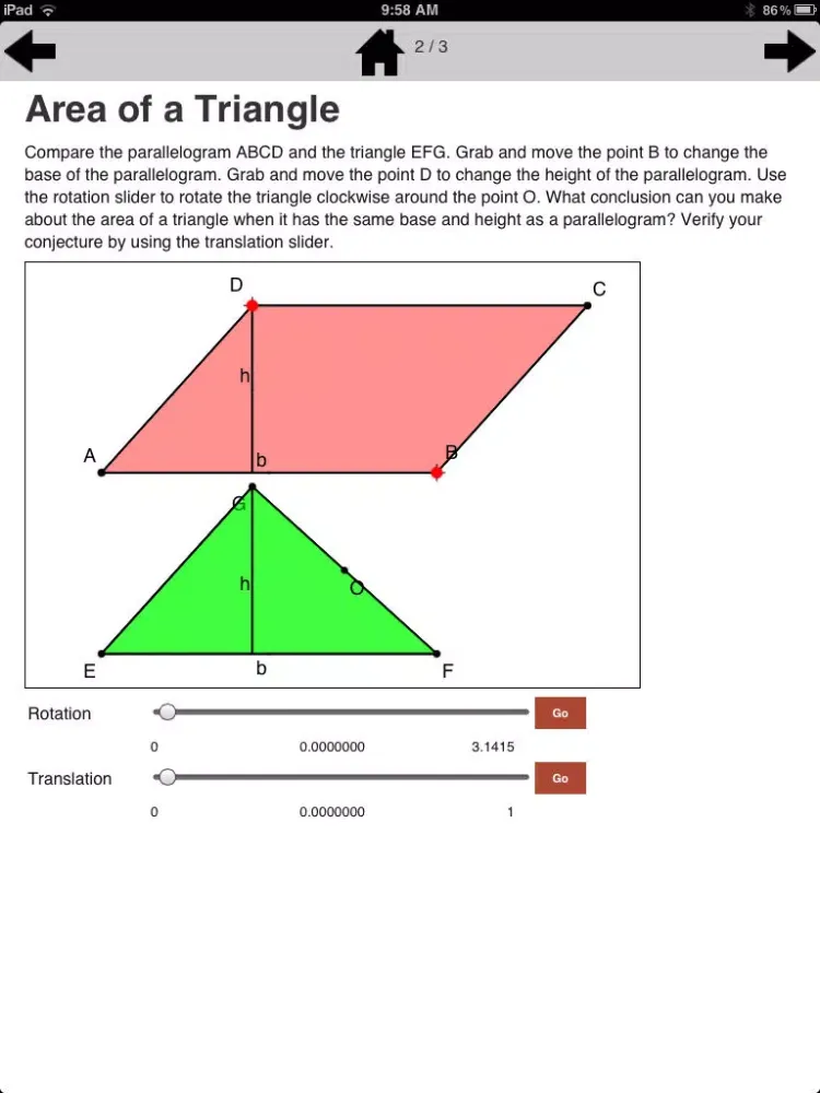 Area Formulas 6.G.1 iPad  Ekran Görüntüleri