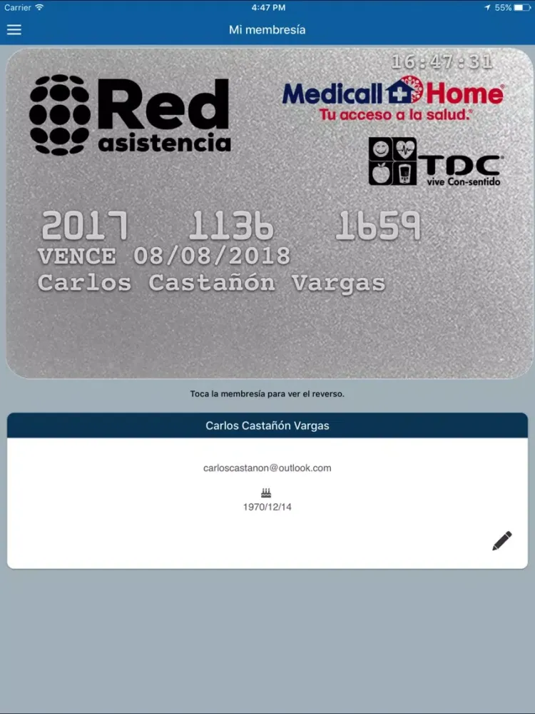 Capturas de pantalla de Red Asistencia iPad 