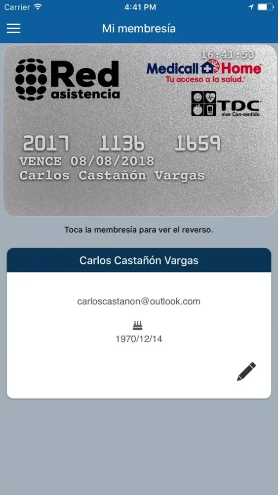 Capturas de pantalla de Red Asistencia