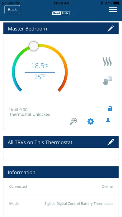 Capturas de pantalla de HeatLink Smart System