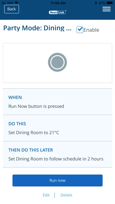 Capturas de pantalla de HeatLink Smart System