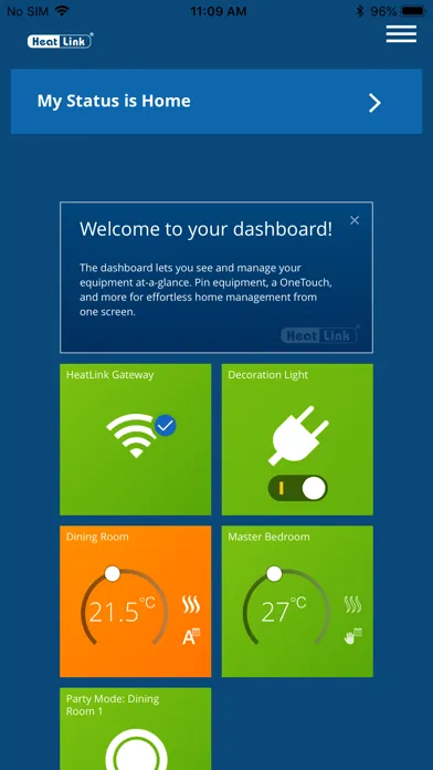 Capturas de pantalla de HeatLink Smart System