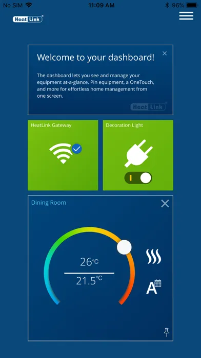 Capturas de pantalla de HeatLink Smart System