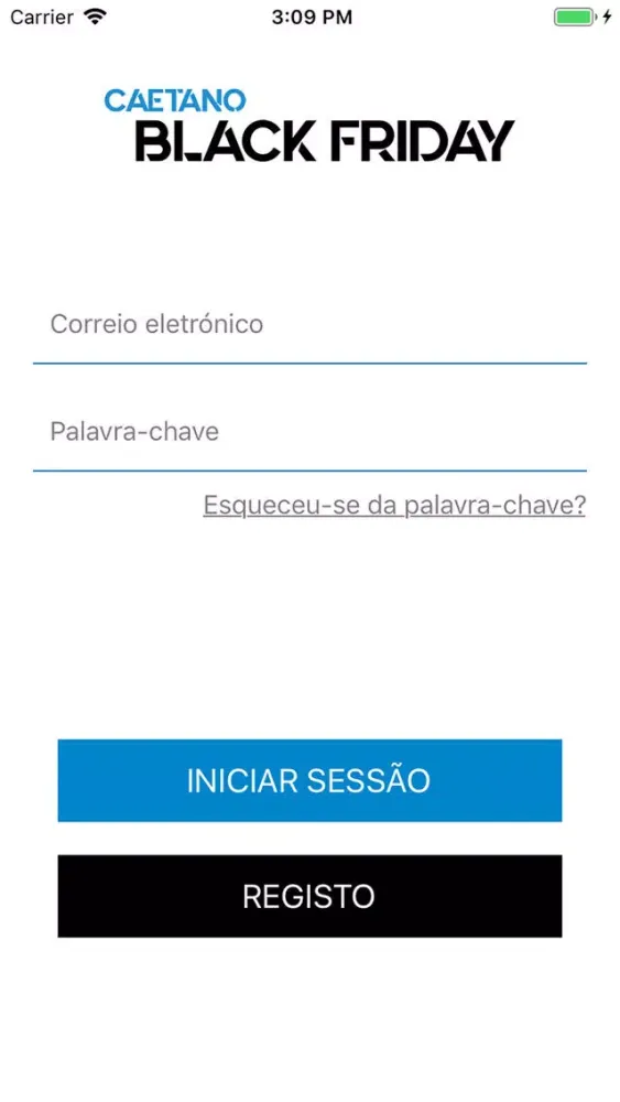 Capturas de tela do Caetano Black Friday